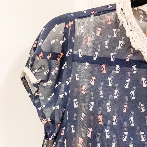 Zara cat print top size S - Picture 3 of 5